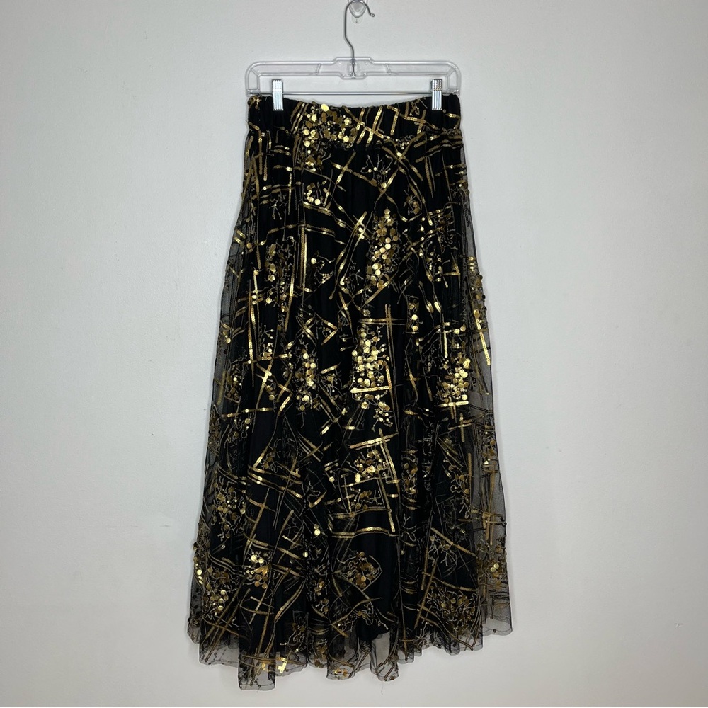 NWT Making the Cut Winning Look S2 Ep 7 Andrea Salazar black & gold skirt size M - Picture 8 of 14